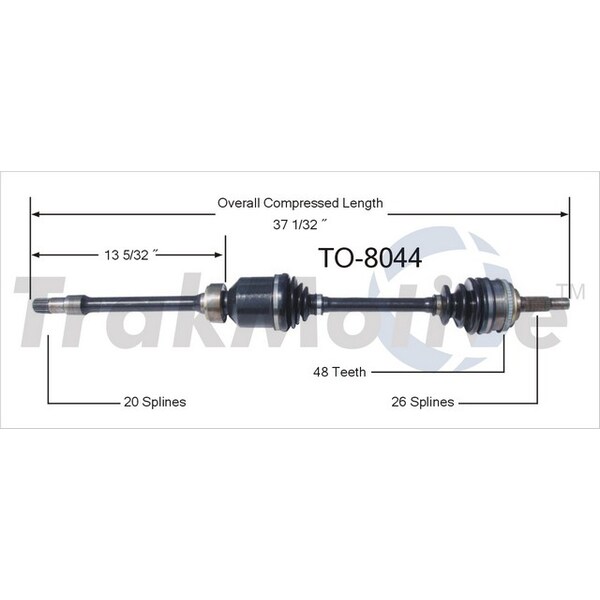 Surtrack Axle Cv Axle Shaft, To-8044 TO-8044 - main